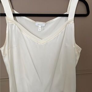 Escada Cream V-Neck Sleeveless Blouse